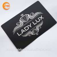 wholesale customized laser engraved  high-quality  black metal loyalty card