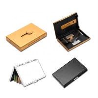 Wholesale sublimation alloy metal business card holders Blank Metal Brushed Stainless Steel Business Officer Card Holder