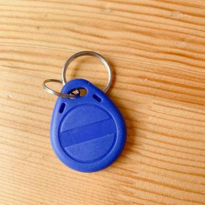 Waterproof ABS UID programmable rewritable EM4305 125 Khz proximity rfid keyfob / key fob tag for contactless access control