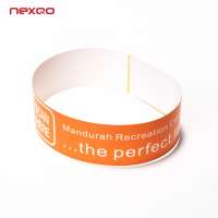 Disposable cheap RFID 13.56Mhz paper wristband custom RFID bracelet