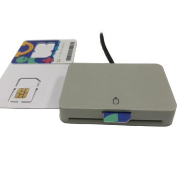 MCR3512 2 in 1 Card Reader USB 2.0 ID-1/2FF 12 Mbps Support IC Smart Card Reader 2G/3G/4G SIM Card Reader Writer