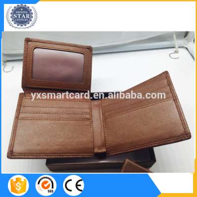 Hot in Amazon Genuine Cow Leather RFID Blocking Wallet for Credit Card