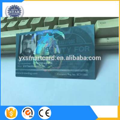 2017 High Quality Rfid Tag/id card models/id card hologram stickers,id card printing machine price