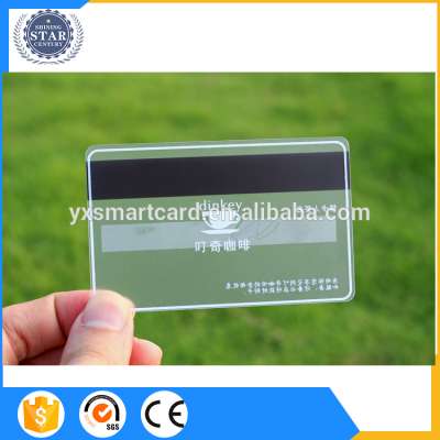 PVC transparent business card/ Plastic clear card/ Clear matt frosted transparent card