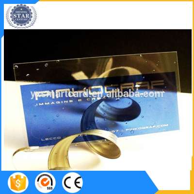 CR80 custom size plastic material PVC transparent visiting business card