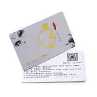 Standard size frosted surface plastic pvc qr code hot stamping VIP card