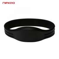 Wholesale customized printing gym rubber RFID 13.56Mhz wristband with chip